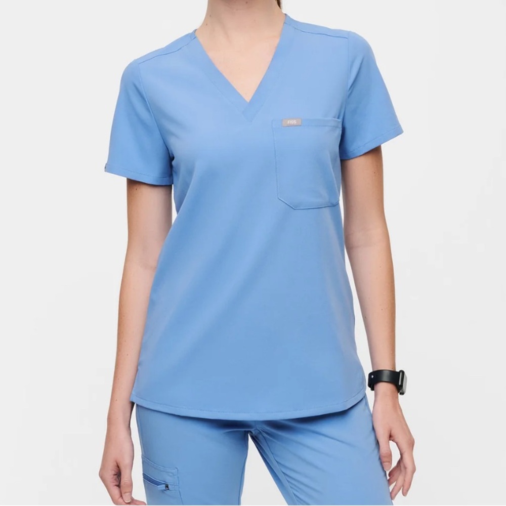 FIGS Ceil Blue Scrub Top